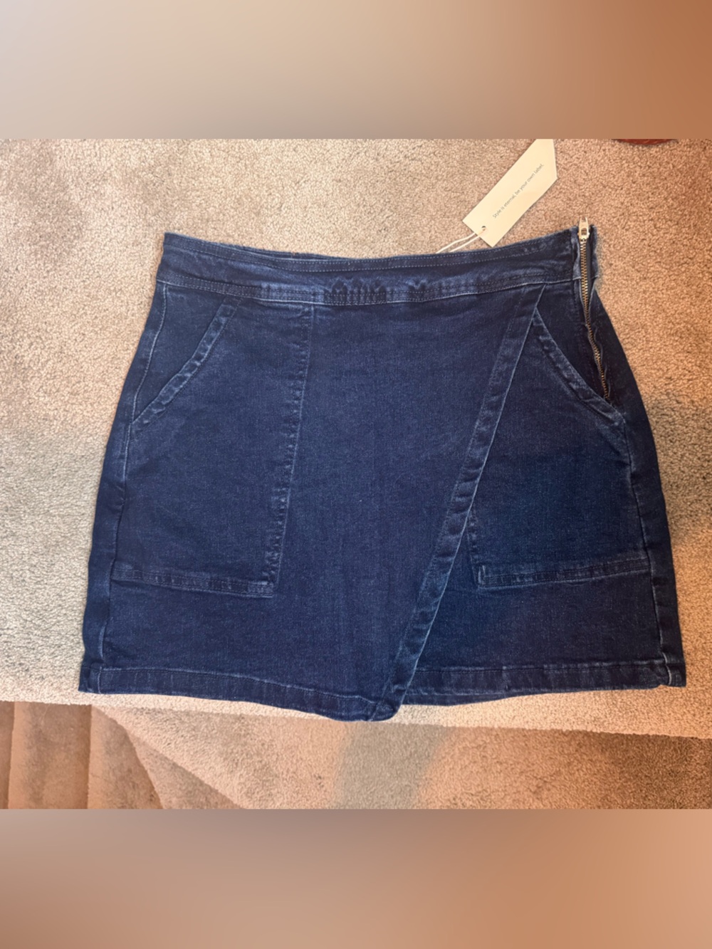 Dark Indigo Denim Mini Skort